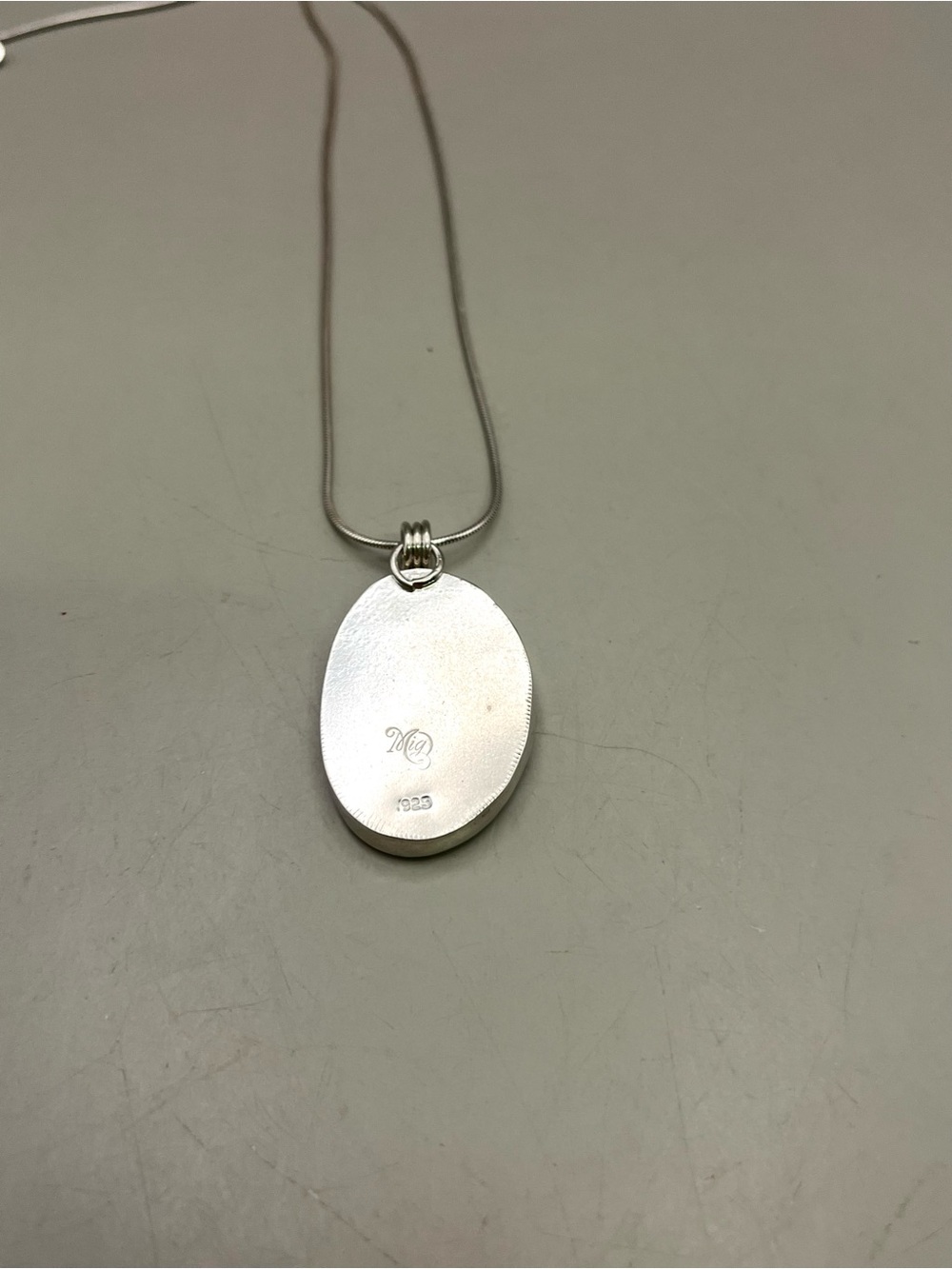 Handmade 925 Sterling Silver Maine Beach Rock Pendant Necklace | Natural Black - Picture 4 of 6